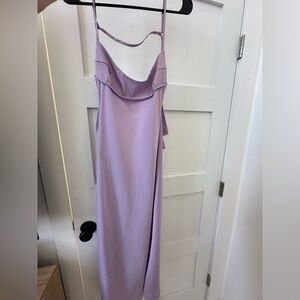 Silky purple maxi dress. Size S